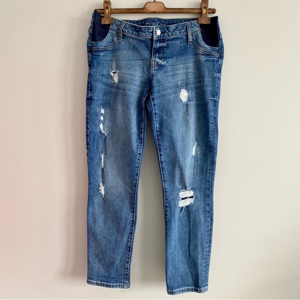 Gap Maternity Distressed Stretch Denim Size 8